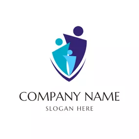 Logotipo De Familia Abstract and Close Family logo design