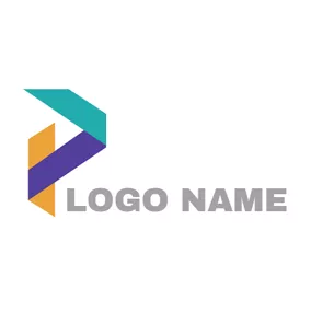 Logotipo Colorido Abstract and Colorful Letter P logo design