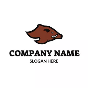 Boar Logo Abstract and Simple Boar logo design