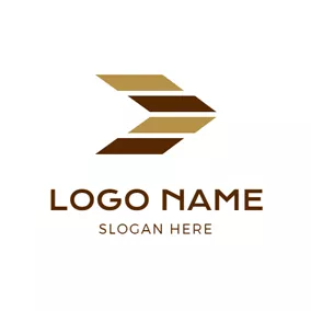 Airliner Logo Abstract Arrow and Airfoil logo design
