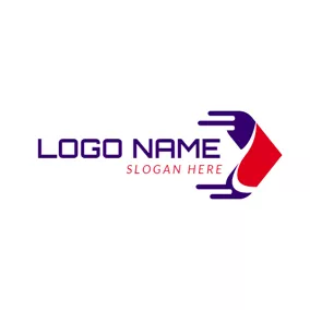 Deliver Logo Abstract Arrow and Wing logo design