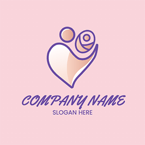 Care Logo Abstract Baby Mom logo design