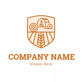 Agricultural Logo Abstract Badge and House logo design