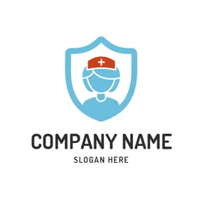 护士Logo Abstract Badge and Nurse logo design