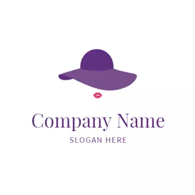 Hat Logo Abstract Beauty and Purple Cap logo design