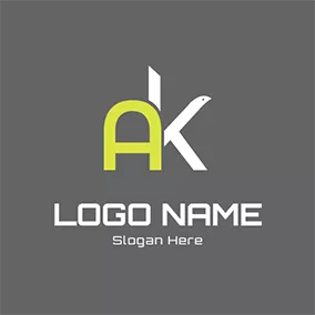 Arc Logo Abstract Bird Simple A and K logo design