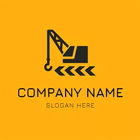 Corporate Logo Abstract Black Crane Icon logo design