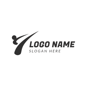 sports logo abstract black