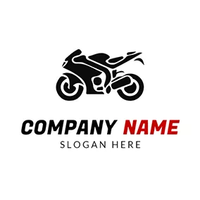 Bicycling Logo Abstract Black Motorcycle Icon logo design