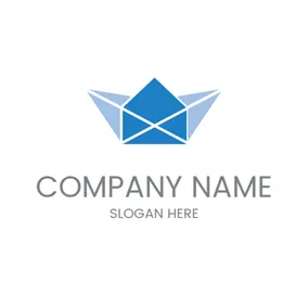 Deliver Logo Abstract Blue Boat Icon logo design