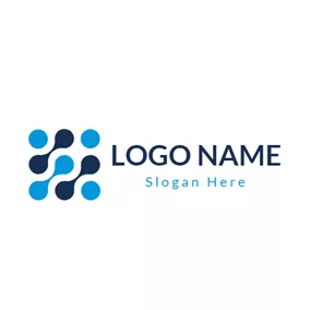 Logótipo Digital Abstract Blue Digital Icon logo design