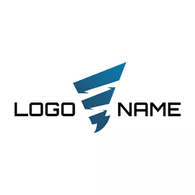 Can Logo Abstract Blue Hurricane logo design