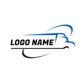 Logistics Logo Abstract Blue Truck logo design