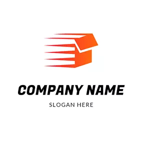 Deliveryman Logo Abstract Box Speed Courier logo design