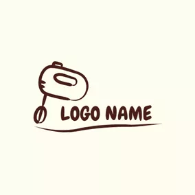 Logotipo De Bricolaje Abstract Brown Blender logo design