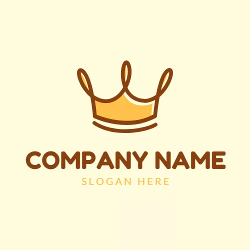 Imperial Logo Abstract Brown Crown Icon logo design