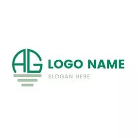 Ag Logo Abstract Bulb Letter A G logo design