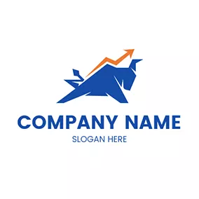 Design Logo Abstract Bull Line Forex logo design