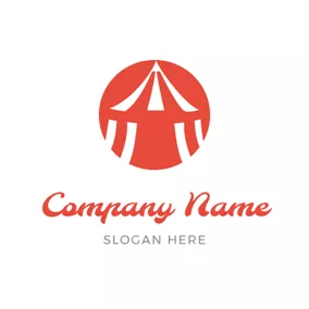 Element Logo Abstract Circle and Tent logo design