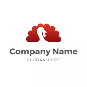 Truthahn Logo Abstract Cloud and Turkey Outline logo design