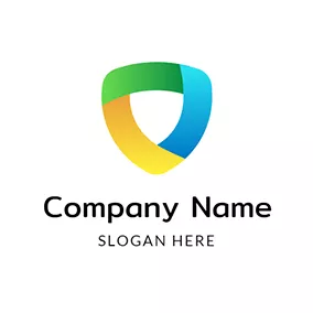 Corporate Logo Abstract Colourful Shield logo design
