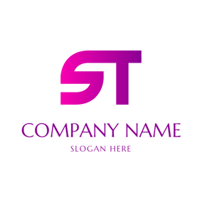 Abstract Conjoint Letter S and T logo design