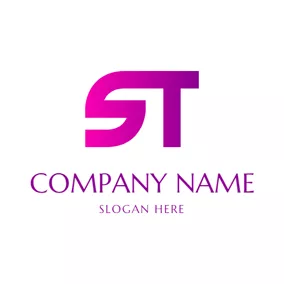 Joint Logo Abstract Conjoint Letter S and T logo design