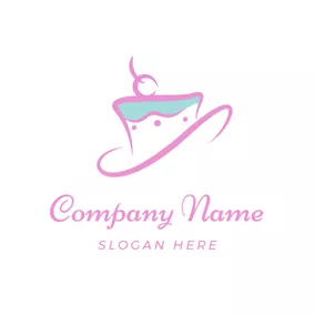 糖果Logo Abstract Cupcake Icon logo design