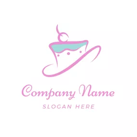 ベーカリーのロゴ Abstract Cupcake Icon logo design