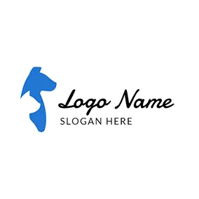 Clinic Logo Abstract Dog and Cat logo design