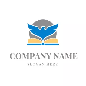 Eagle Logo Abstract Eagle and Book logo design