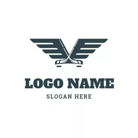 ワシのロゴ Abstract Eagle and Wing logo design