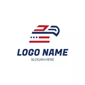 Logótipo Americano Abstract Eagle Flag and Campaign logo design
