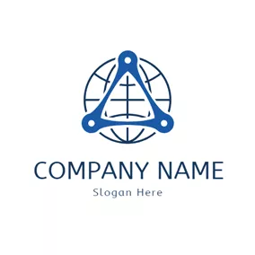 Commerce Logo Abstract Earth and Chain logo design