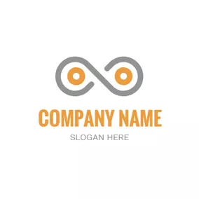 Connect Logo Abstract Eye and Chain logo design
