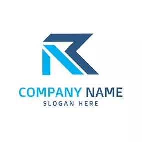 Corporate Logo Abstract Green and Blue Letter R logo design