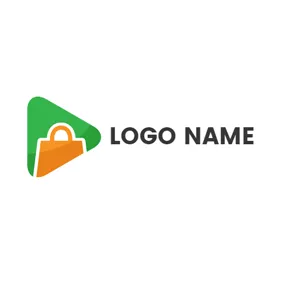 Logótipo Comercial Abstract Green and Yellow Bag logo design