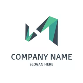 Corporate Logo Abstract Green Code Symbol logo design