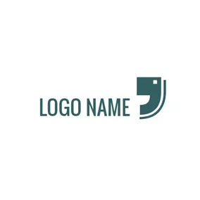 Comma Logo Abstract Green Comma logo design