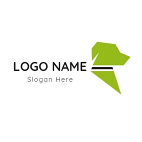 動物のロゴ Abstract Green Dog logo design