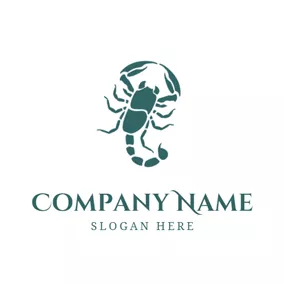 Logótipo Escorpião Abstract Green Scorpion Icon logo design