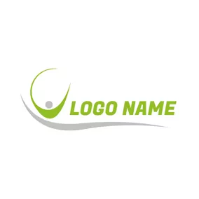 體操logo Abstract Gymnastics Athlete logo design