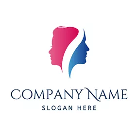 Female Logo Abstract Head Outline Gender logo design