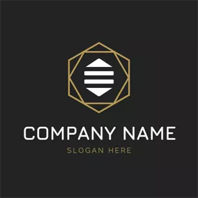 Comb Logo Abstract Honeycomb and Bee Body logo design