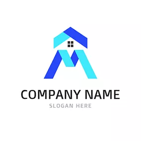 Logótipo De Colagem Abstract House and Letter C M logo design