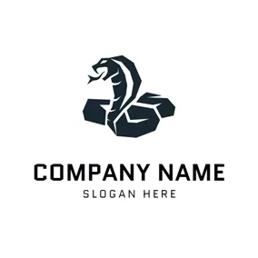 Logotipo Peligroso Abstract Huge Snake logo design