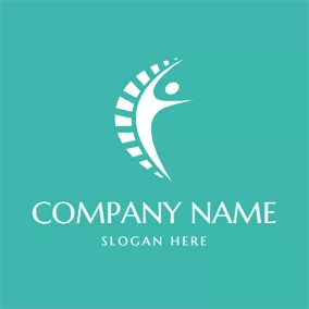 People Logo Abstract Human and Spine logo design