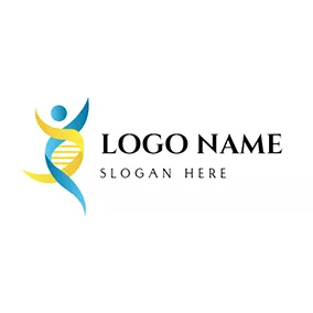 舞蹈Logo Abstract Human Dance DNA and Hug logo design