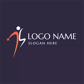 Man Logo Abstract Human Letter A S logo design