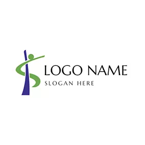 Man Logo Abstract Human Letter S K logo design